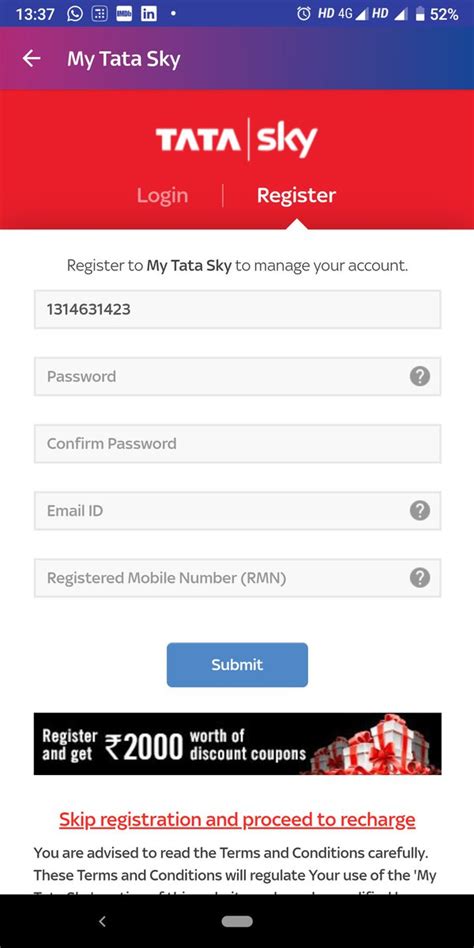 tata sky smart card no|Tata Sky account.